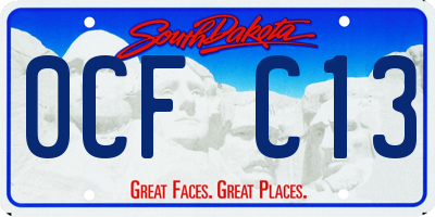 SD license plate 0CFC13
