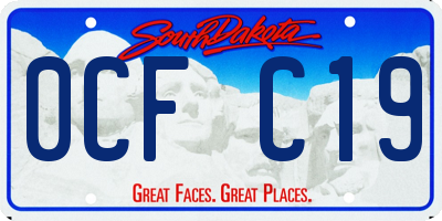 SD license plate 0CFC19