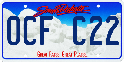 SD license plate 0CFC22