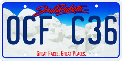 SD license plate 0CFC36