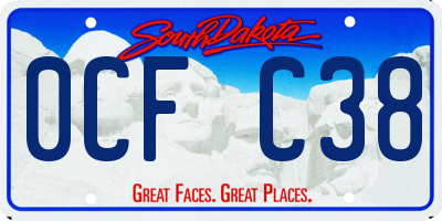 SD license plate 0CFC38