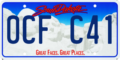 SD license plate 0CFC41
