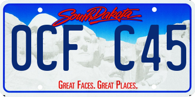 SD license plate 0CFC45