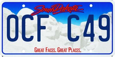 SD license plate 0CFC49