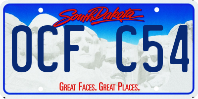 SD license plate 0CFC54