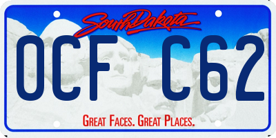 SD license plate 0CFC62