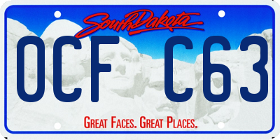 SD license plate 0CFC63
