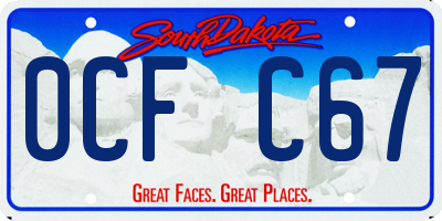 SD license plate 0CFC67