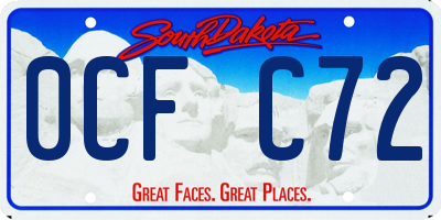 SD license plate 0CFC72