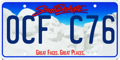 SD license plate 0CFC76