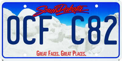 SD license plate 0CFC82