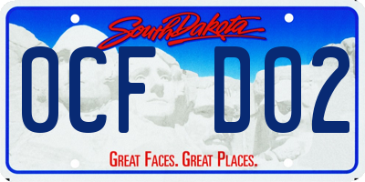 SD license plate 0CFD02