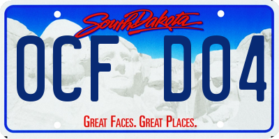 SD license plate 0CFD04
