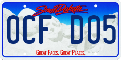 SD license plate 0CFD05