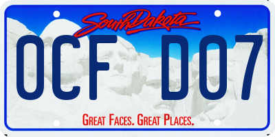 SD license plate 0CFD07