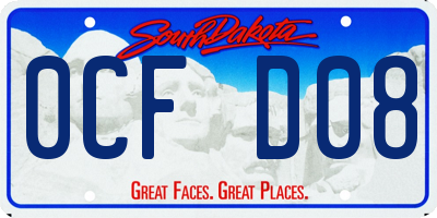 SD license plate 0CFD08