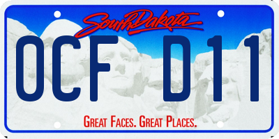 SD license plate 0CFD11