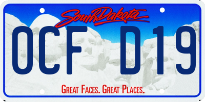 SD license plate 0CFD19