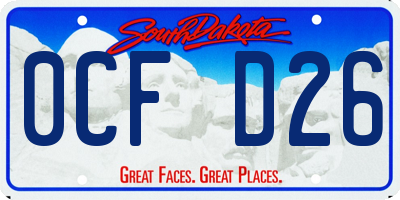 SD license plate 0CFD26