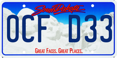 SD license plate 0CFD33