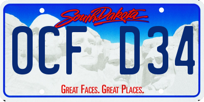 SD license plate 0CFD34