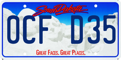 SD license plate 0CFD35