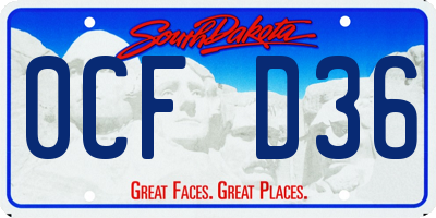 SD license plate 0CFD36