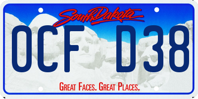 SD license plate 0CFD38
