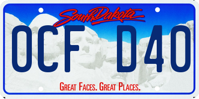 SD license plate 0CFD40