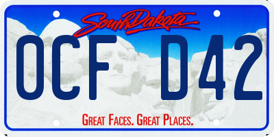 SD license plate 0CFD42