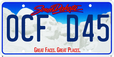 SD license plate 0CFD45