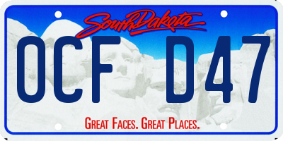 SD license plate 0CFD47