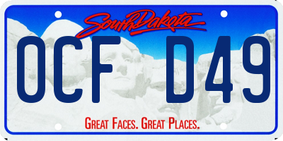 SD license plate 0CFD49