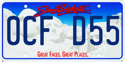 SD license plate 0CFD55