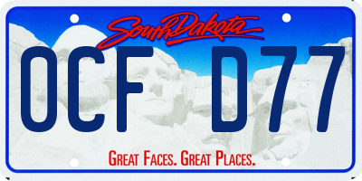 SD license plate 0CFD77