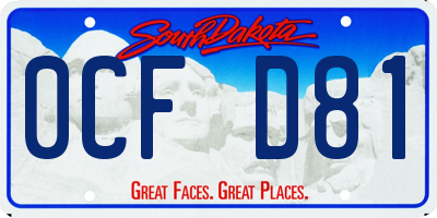 SD license plate 0CFD81