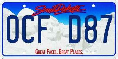 SD license plate 0CFD87