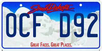 SD license plate 0CFD92