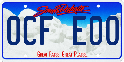 SD license plate 0CFE00