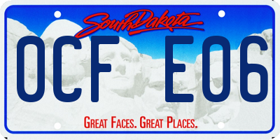 SD license plate 0CFE06