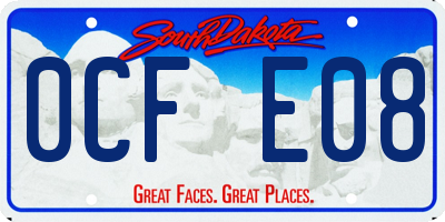 SD license plate 0CFE08