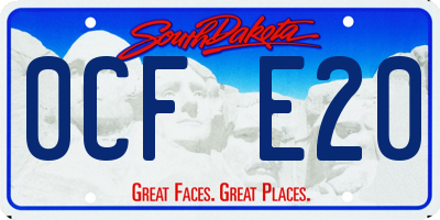 SD license plate 0CFE20