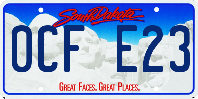 SD license plate 0CFE23
