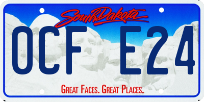 SD license plate 0CFE24