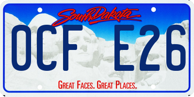SD license plate 0CFE26