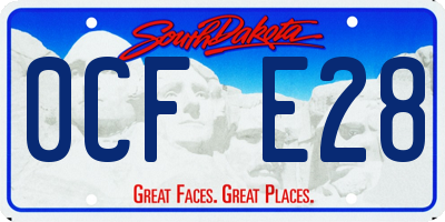 SD license plate 0CFE28