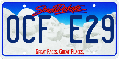 SD license plate 0CFE29