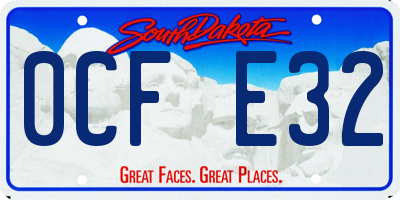 SD license plate 0CFE32