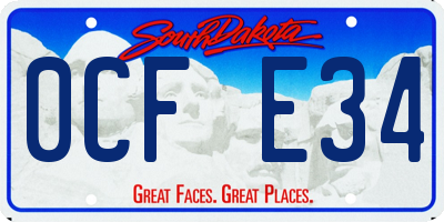 SD license plate 0CFE34
