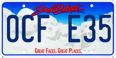 SD license plate 0CFE35